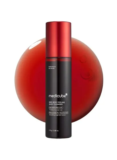 medicube Red Body Peeling Shot - AHA & BHA Exfoliating Body Spray, 3.88 oz