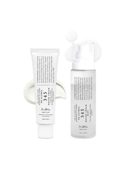 Dr.Althea 345 Relief Cream 50ml & Cream Mist Duo 100ml | Soothing Recovery & Moisture for Sensitive Skin | Korean Vegan Skin Care Set
