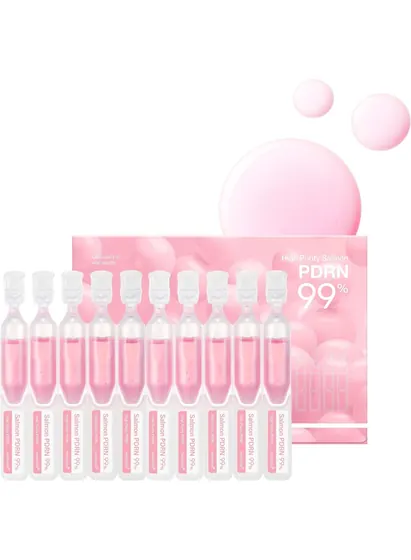 Medicube Salmon DNA PDRN Pink One Day Serum | 99% Salmon DNA PDRN Intensive Ampoule | 0.05 fl.oz x 10ea