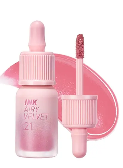 Peripera Ink Airy Velvet Lip Tint | 021 FLUFFY PEACH, 0.14 fl oz