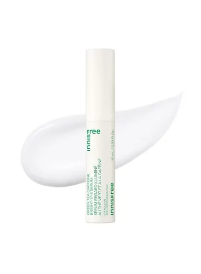 Innisfree Green Tea Caffeine Depuffing Eye Serum with Niacinamide, Cooling Korean Eye Roll-On for Hydration and Brightening |10ml 10mlml