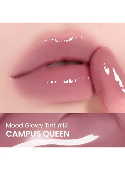 Peripera Mood Glowy Tint | Watery Glow Finish, Buildable Fresh Color, Long-Lasting Stain | Lightweight & Non-Sticky |17BLUSH FIG
